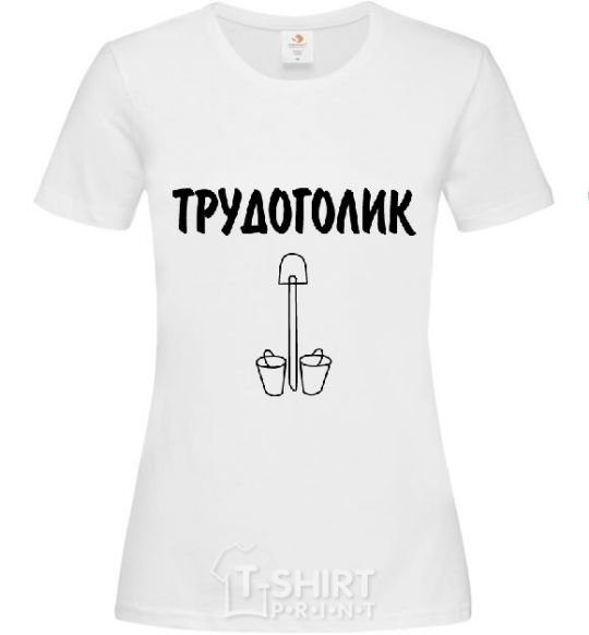 Women's T-shirt WORKER White фото