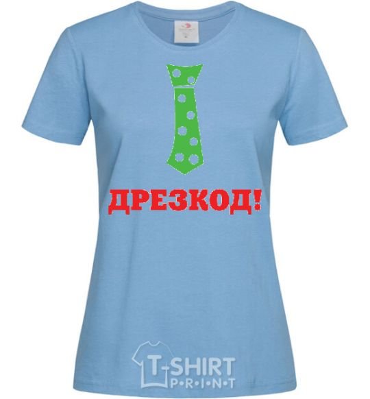 Women's T-shirt DREZCODE sky-blue фото