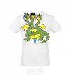 Men's T-Shirt 3 headed dragon White фото