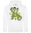 Men`s hoodie 3 headed dragon White фото