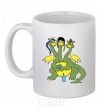 Ceramic mug 3 headed dragon White фото