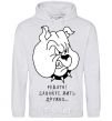 Men`s hoodie LET'S LIVE TOGETHER sport-grey фото