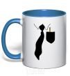 Mug with a colored handle KARMASHEK royal-blue фото