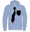 Men`s hoodie Pocket sky-blue фото