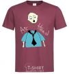 Men's T-Shirt FLYING HEAD burgundy фото