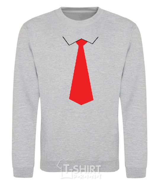 Sweatshirt Red tie sport-grey фото
