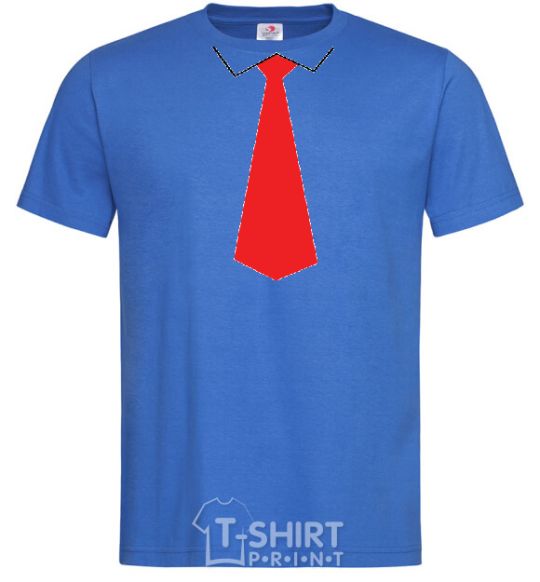 Men's T-Shirt Red tie royal-blue фото