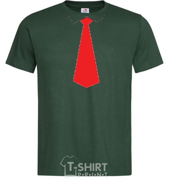 Мужская футболка Красный ГАЛСТУК Темно-зеленый фото