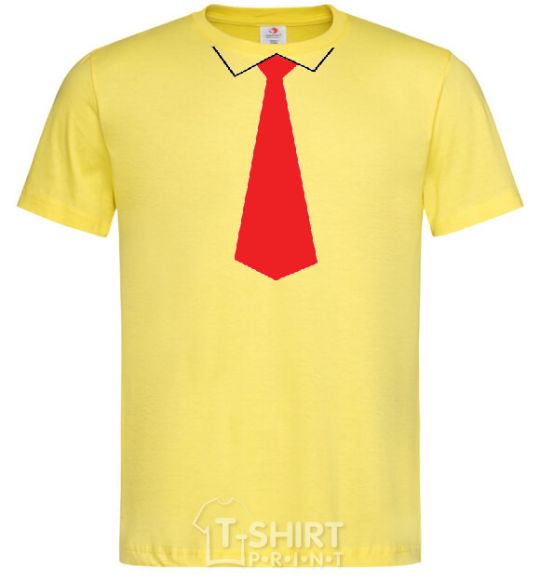 Men's T-Shirt Red tie cornsilk фото