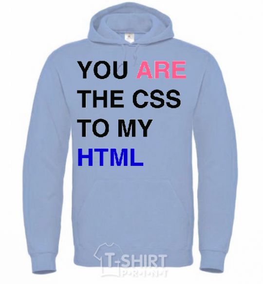 Men`s hoodie You are my scc... sky-blue фото