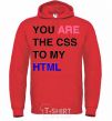 Men`s hoodie You are my scc... bright-red фото