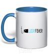 Mug with a colored handle LUCKYFISHER royal-blue фото