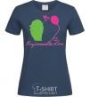 Women's T-shirt IMPOSSIBLE LOVE navy-blue фото