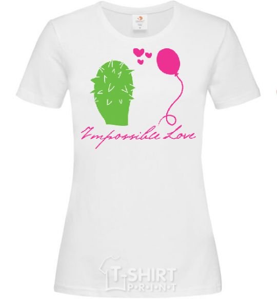 Women's T-shirt IMPOSSIBLE LOVE White фото