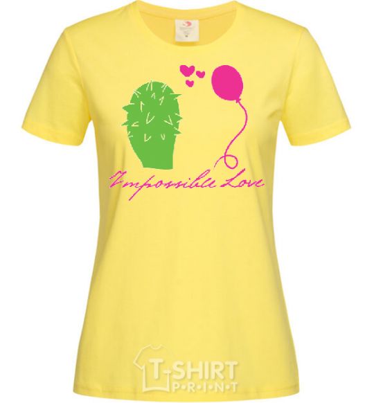 Women's T-shirt IMPOSSIBLE LOVE cornsilk фото