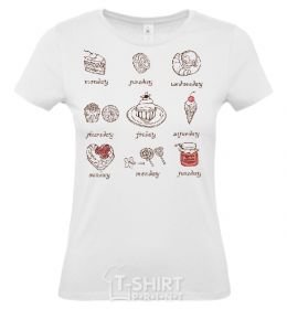 Women's T-shirt SWEETS White фото