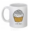 Ceramic mug EAT ME (Muffin) White фото
