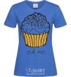 Women's T-shirt EAT ME (Muffin) royal-blue фото