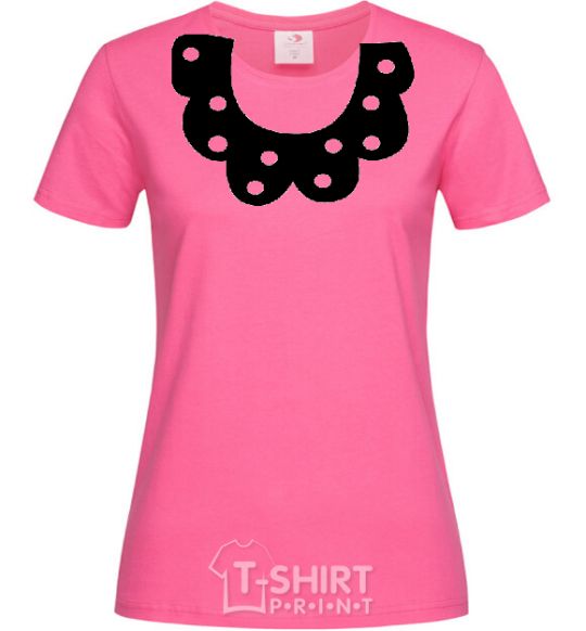 Женская футболка ВОРОТНИЧЕК Ярко-розовый фото