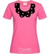 Женская футболка ВОРОТНИЧЕК Ярко-розовый фото