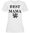 Women's T-shirt BEST MAMA with a sign White фото