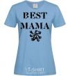 Women's T-shirt BEST MAMA with a sign sky-blue фото