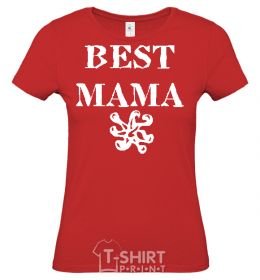 Women's T-shirt BEST MAMA with a sign red фото