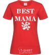 Women's T-shirt BEST MAMA with a sign red фото