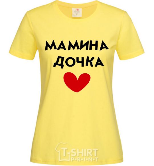 Women's T-shirt MOTHER'S DAUGHTER cornsilk фото