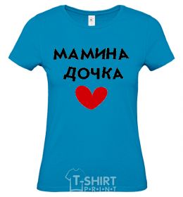 Women's T-shirt MOTHER'S DAUGHTER sky-blue фото