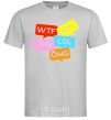 Men's T-Shirt WTF grey фото