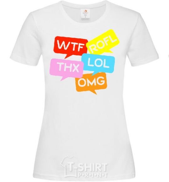 Women's T-shirt WTF White фото