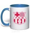 Mug with a colored handle BARCELONA royal-blue фото