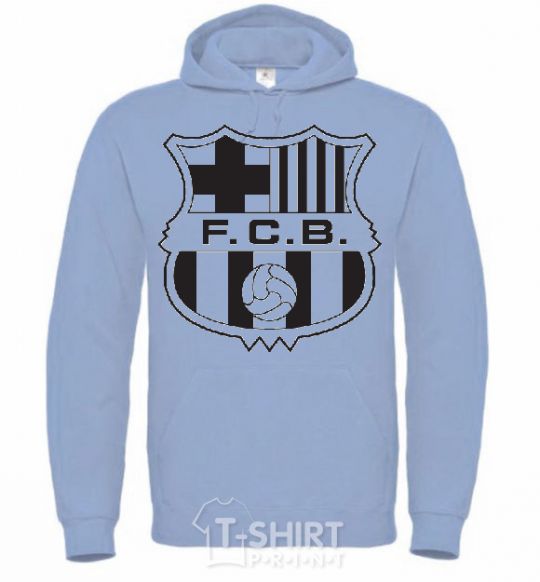 Men`s hoodie BARCELONA sky-blue фото