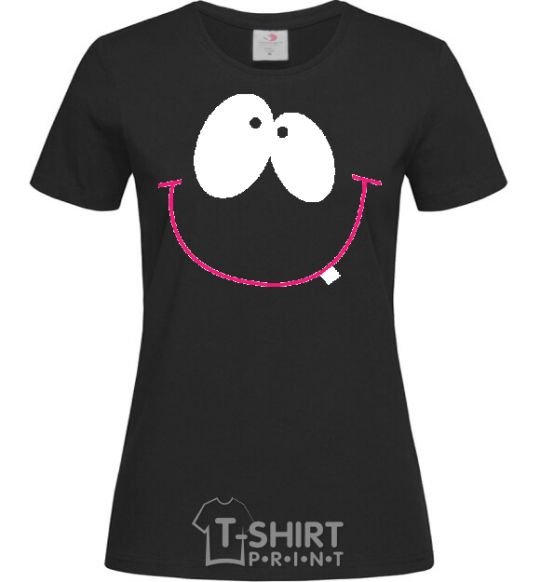 Women's T-shirt DREAMY SMILE black фото