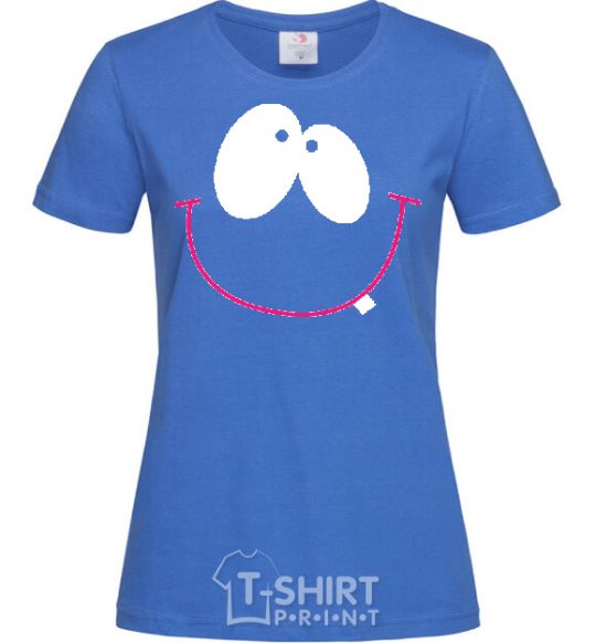 Women's T-shirt DREAMY SMILE royal-blue фото