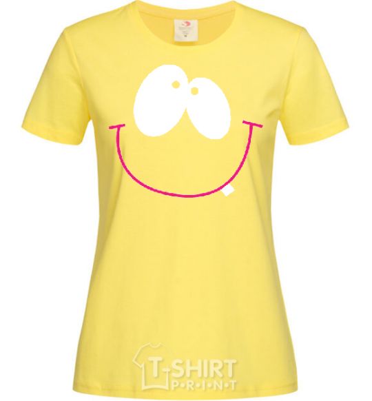 Women's T-shirt DREAMY SMILE cornsilk фото