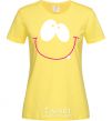 Women's T-shirt DREAMY SMILE cornsilk фото