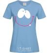 Women's T-shirt DREAMY SMILE sky-blue фото