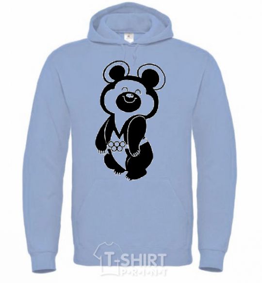 Men`s hoodie Lucky Olympic bear sky-blue фото