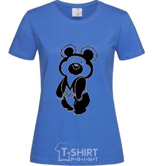 Women's T-shirt Lucky Olympic bear royal-blue фото