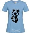 Women's T-shirt Lucky Olympic bear sky-blue фото