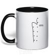 Mug with a colored handle MASTER CHEF black фото