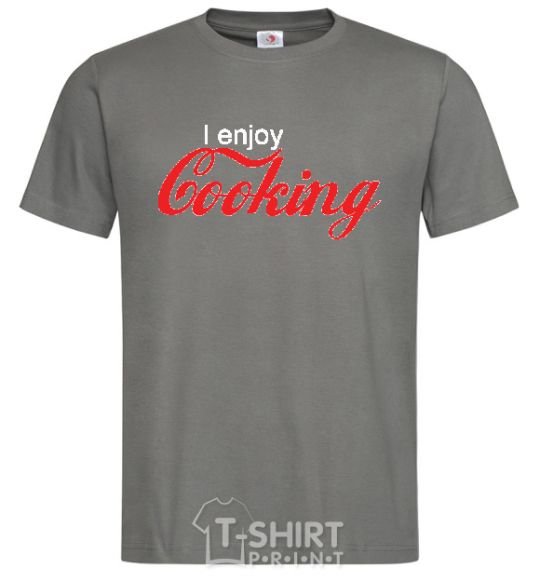 Men's T-Shirt I ENJOY COOKING dark-grey фото