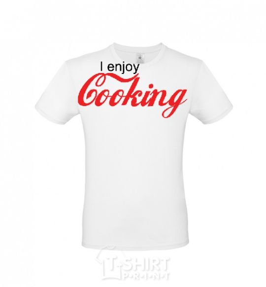 Men's T-Shirt I ENJOY COOKING White фото