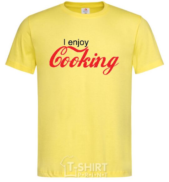 Men's T-Shirt I ENJOY COOKING cornsilk фото