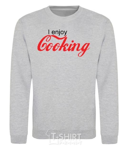 Sweatshirt I ENJOY COOKING sport-grey фото