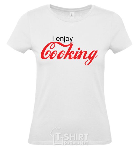 Women's T-shirt I ENJOY COOKING White фото