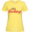 Women's T-shirt I ENJOY COOKING cornsilk фото