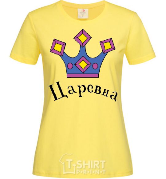 Женская футболка ЦАРЕВНА Лимонный фото